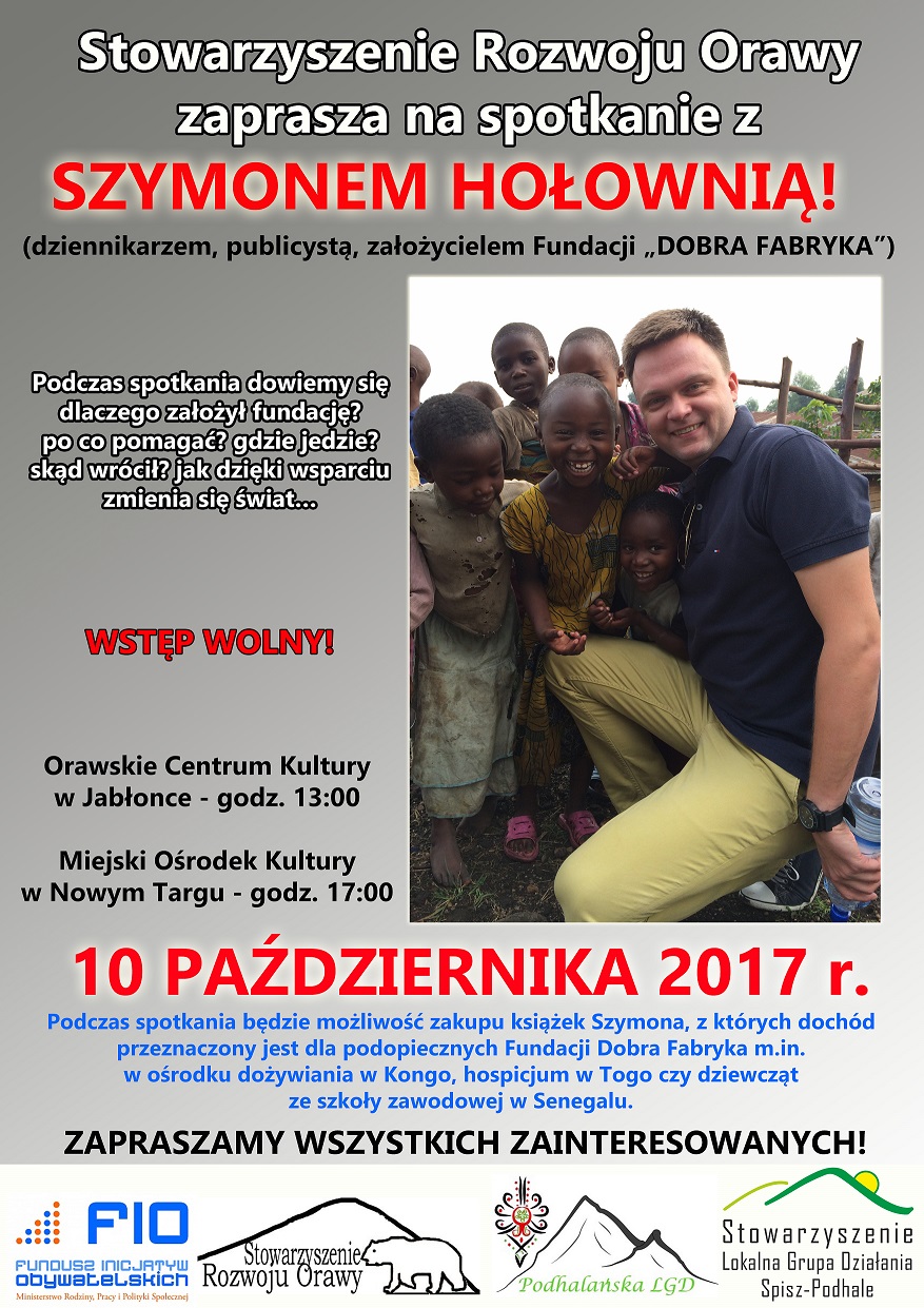 Spotkanie z Szymonem Hołownią 10 października 2017 r.